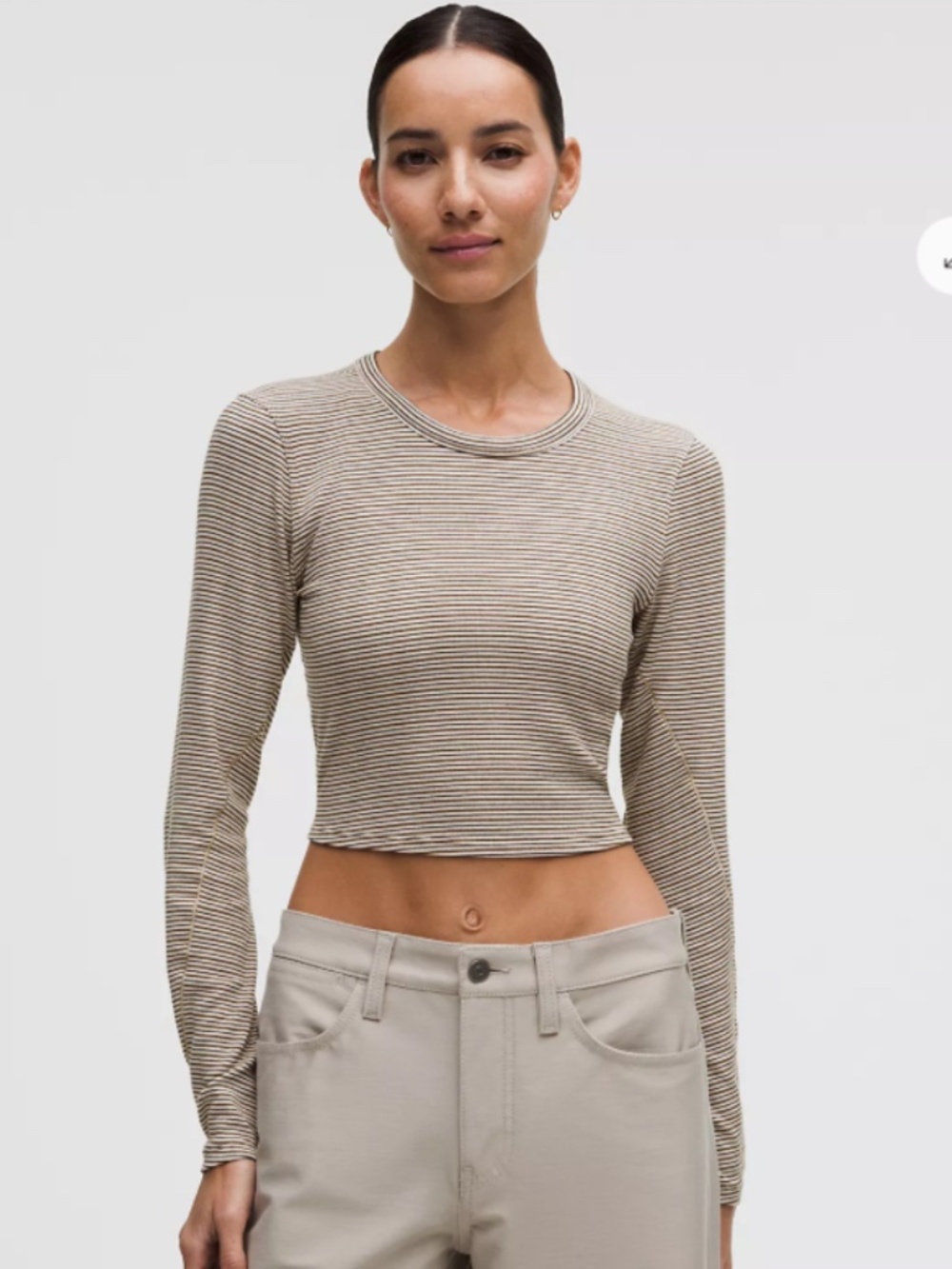 Lululemon | Hold Tight Straigh- Hem Cropped Long-Sleeve Shirt